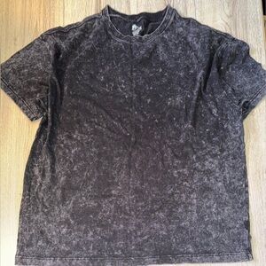 PINK Victoria's Secret Black grey Short Sleeve Tee shirt top